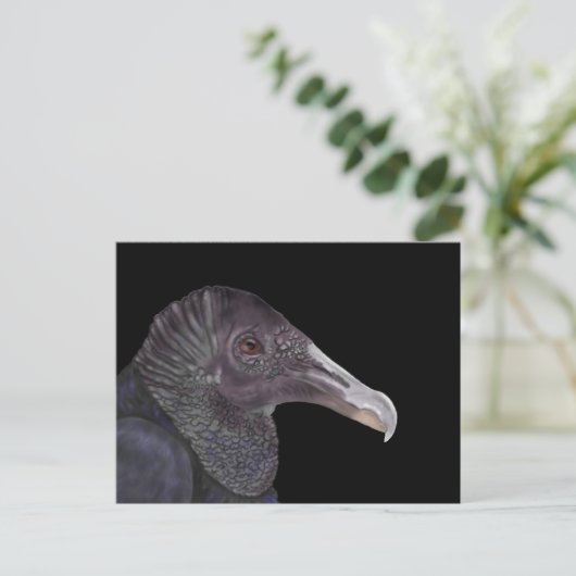 Black Vulture Illustration Briefkaart (Staand voorkant)