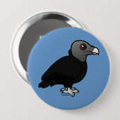Black Vulture Ronde Button 4,0 Cm (Voorkant /achterkant)