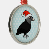 Black Vulture Santa Metalen Ornament (Rechts)