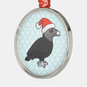 Black Vulture Santa Metalen Ornament (Links)