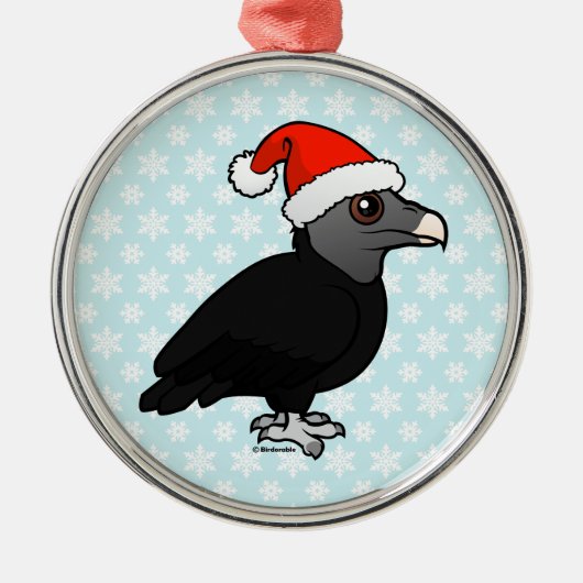 Black Vulture Santa Metalen Ornament (Voorkant)