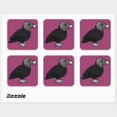 Black Vulture Vierkante Sticker (Vel)