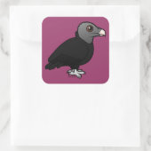 Black Vulture Vierkante Sticker (Tas)
