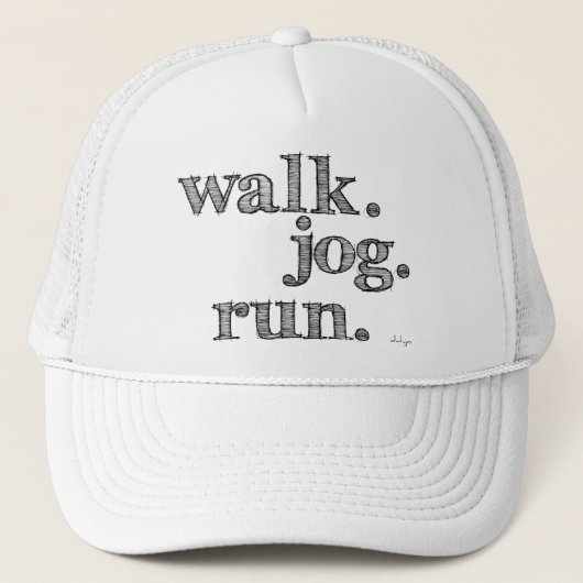 BLACK WALK JOG RUN (font SHADED) Trucker Pet (Voorkant)