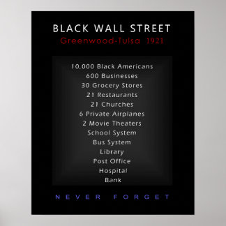 Black Wall Street - Nooit vergeten Poster