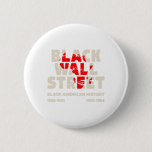 Black Wall Street Tulsa African Juneteenth Black W Ronde Button 5,7 Cm