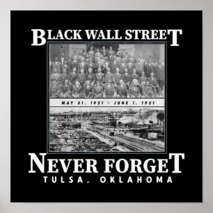 Black Wall Street Tulsa Massacre Pride Geschiedeni Poster