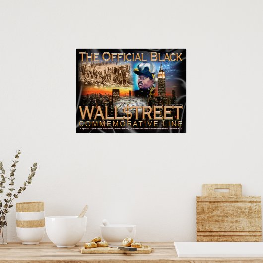 BLACK WALL $TREET POSTER (Keuken)