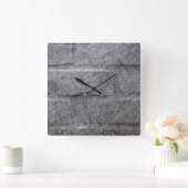 Black Wall zilgrijs grafiet Vierkante Klok (Huis)