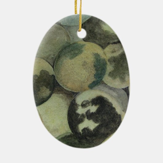 Black Walnoten Keramisch Ornament (Achterkant)