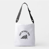 Black Walrus simpele illustratie Crossbody Tas (Voorkant)