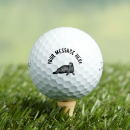 Black Walrus simpele illustratie Golfballen
