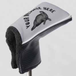 Black Walrus simpele illustratie Golfheadcover