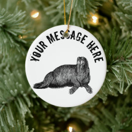 Black Walrus simpele illustratie Keramisch Ornament