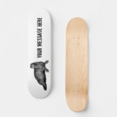 Black Walrus simpele illustratie Persoonlijk Skateboard (Voorkant)