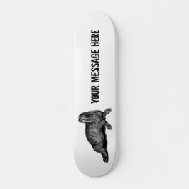 Black Walrus simpele illustratie Persoonlijk Skateboard