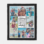Black Wanted Chosen Loved Aangenomen Photo Collage Fleece Deken (Voorkant)