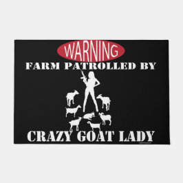 Black Warning Boerderij Patrolled by Crazy Goat La Deurmat