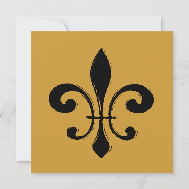 Black Washout Fleur De Lis (Voorkant)