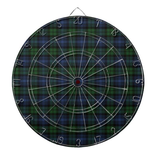 Black Watch Ancient Original Scottish Tartan Dartbord (Voorkant)