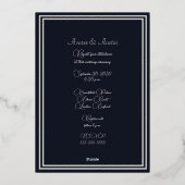 Black Watch Ancient Original Tartan Zilver Folie Uitnodiging (Achterkant)