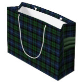 Black Watch Ancient Scottish Tartan Groot Cadeauzakje (Achterkant Gekanteld)