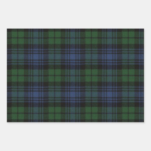 Black Watch Ancient Scottish Tartan Inpakpapier Vel (Voorkant 2)