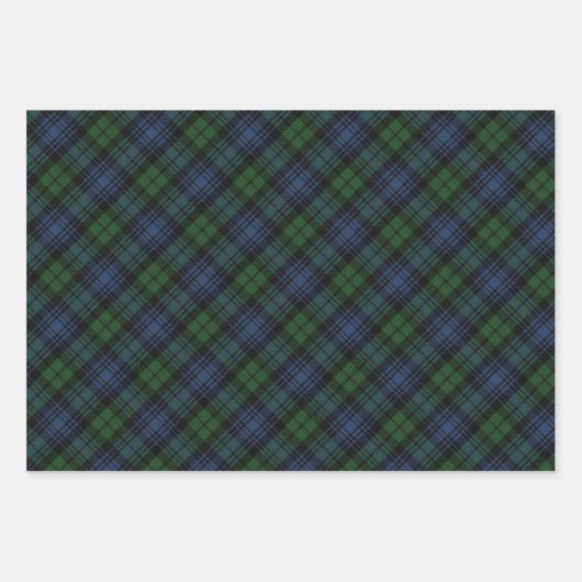 Black Watch Ancient Scottish Tartan Inpakpapier Vel (Voorkant)