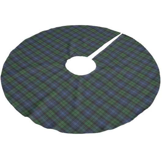 Black Watch Ancient Scottish Tartan Kerstboom Rok (Gekanteld)