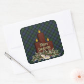Black Watch Ancient Scottish Tartan Vierkante Sticker (Envelop)