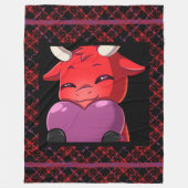 Black Watch Bullpew tartan-chat liefde Fleece Deken (Voorkant)