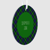 Black Watch Clan Tartan Schots Plaid Ornament (voorkant)