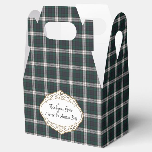 Black Watch Dress Modern Scottish Tartan Bedankdoosjes (Geopend)