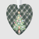 Black Watch Dress  Scottish Tartan Christmas Ornament (voorkant)