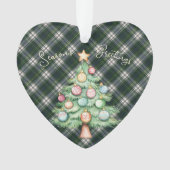 Black Watch Dress  Scottish Tartan Christmas Ornament (voorkant)