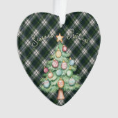 Black Watch Dress  Scottish Tartan Christmas Ornament (voorkant)