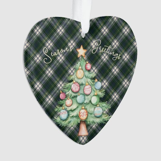 Black Watch Dress Scottish Tartan Christmas Ornament (voorkant)