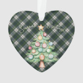 Black Watch Dress  Scottish Tartan Christmas Ornament (achterkant)