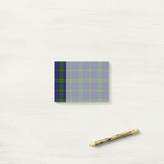 Black Watch of Clan Campbell Tartan Post-it® Notes (Op bureau)