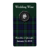 Black Watch Pset Wedding Mini Wine Labels (Voorkant)