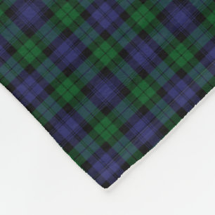 Black Watch Regiment Tartan Scottish Pset Pattern Fleece Deken