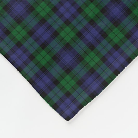 Black Watch Regiment Tartan Scottish Pset Pattern Fleece Deken (Hoek)