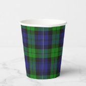 Black Watch Scottish Clan Tartan Paper Cups Papieren Bekers (Rechts)
