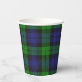 Black Watch Scottish Clan Tartan Paper Cups Papieren Bekers (Voorkant)
