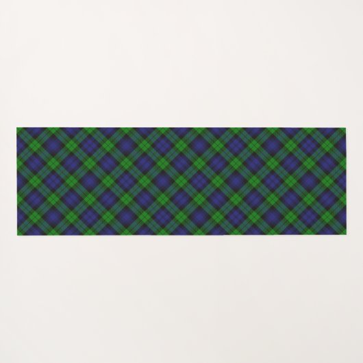 Black Watch Scottish Tartan Pset Pattern Yogamat (Achterkant (horizontaal))