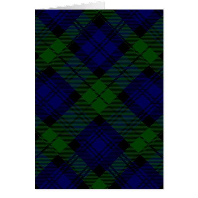 Black Watch Tartan Blue Green Pset (Voorkant)