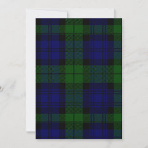 Black Watch Tartan Blue Green Pset