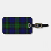 Black Watch Tartan Blue Green Pset Bagagelabel (Voorkant horizontaal)