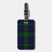 Black Watch Tartan Blue Green Pset Bagagelabel (Voorkant verticaal)