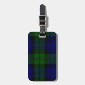 Black Watch Tartan Blue Green Pset Bagagelabel (Voorkant verticaal)